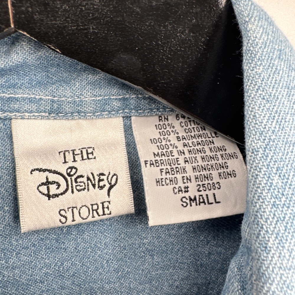 Vintage Disney Store Winnie The Pooh & Friends Denim Button Down Shirt Women S - Picture 5 of 14